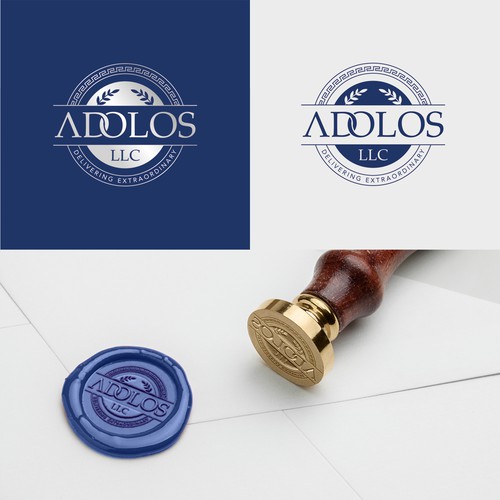 Chrome design with the title 'Elegant Wealth Management Logo'