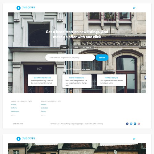 Mortgage website with the title 'Zillow'
