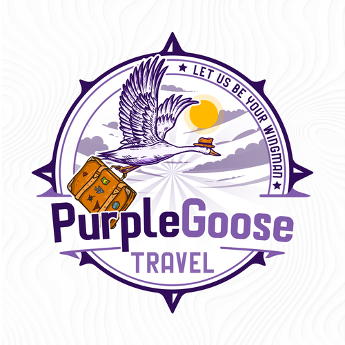Travel logo with the title 'travel goose'