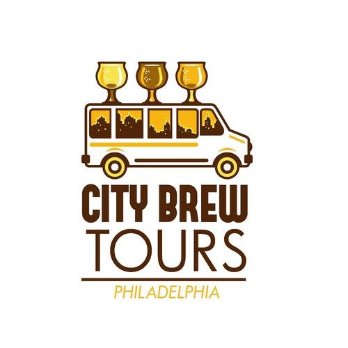 Tourism logo with the title 'City Brew Tours'