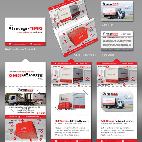Gift card design with the title 'The Storage Box Card'