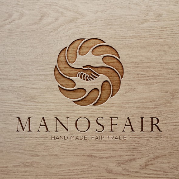 带有“Manosfair logo”标题的握手标志