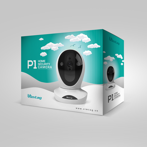 Home packaging with the title 'home security smart camera packaging'