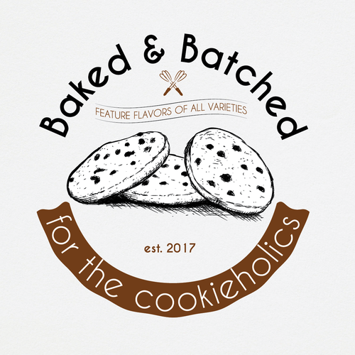 Baking design with the title 'Logo concept for Baked & Batched'