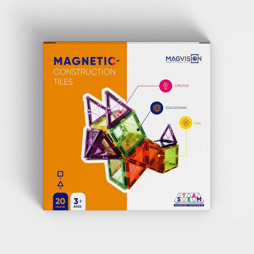 Toy packaging with the title 'Vibrant Premium Toy Packaging Box'