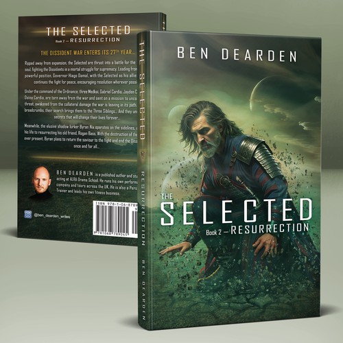 Mystical book cover with the title 'Book-cover design for a 2nd novel in the "SELECTED" series'