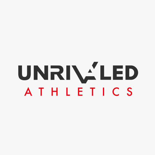 Curvy logo with the title 'Integrated VA letters in Unrivaled Athletics logo'