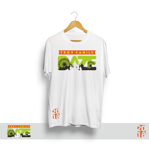 Carnival logo with the title 'Troy Family Daze Logo 2018 - Carnival'