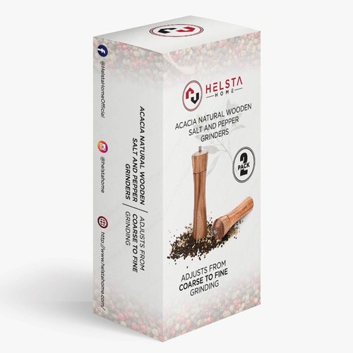 Salt packaging with the title 'Packaging Design for Helsta Home'