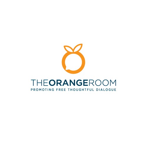 Speech bubble design with the title 'Orange logo'