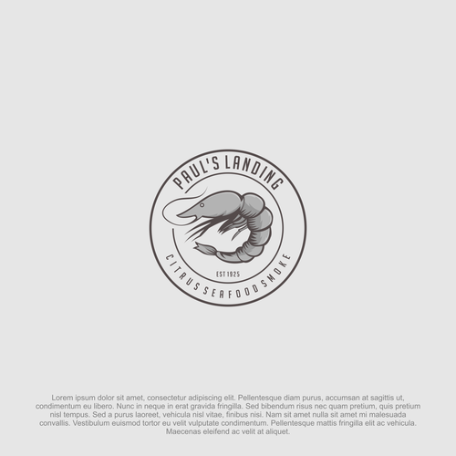 Nice logo with the title 'seafood logo'