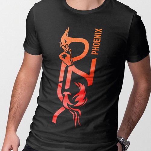 Phoenix logo with the title 'Hip Hop Crew "Phoenix" logo'