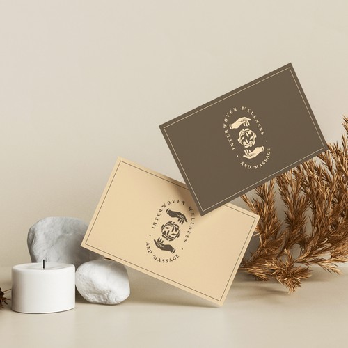 Esthetician logo with the title 'Interwoven Wellness and Massage'