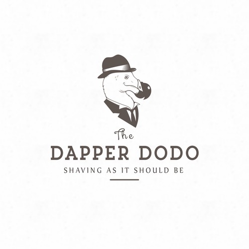Shaving design with the title 'the dapper dodo'