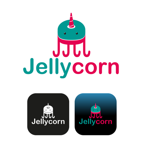 Jellyfish logo with the title 'Logo JellyCorn 02'