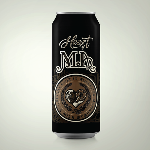 Industrial label with the title 'Industrial Stout Beer Label'