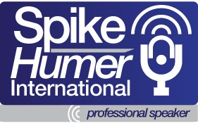 Speaker logo with the title 'Spike Hummer Internation-Professional Speaker'