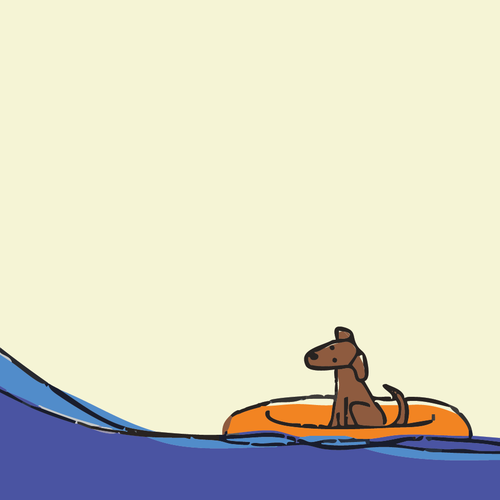 Cute book cover with the title 'Book Cover: Life Raft'