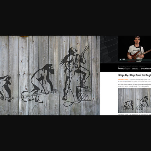 Guitar artwork with the title 'Step by step'