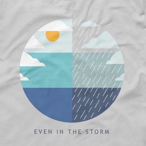 Rain design with the title 'T-Shirt Design Concept'