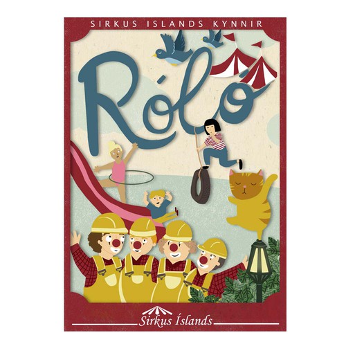 Clown design with the title 'Poster for a circus show'