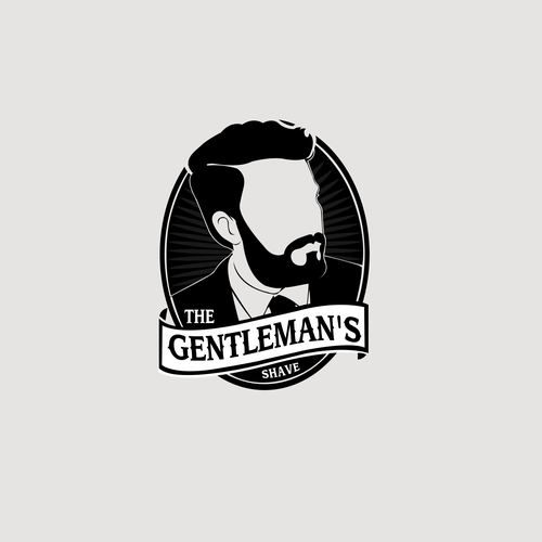 Pencil drawing design with the title 'The Gentleman,s shave'