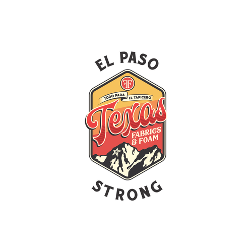 Badge t-shirt with the title 'Texas El Paso Strong T-shirt'