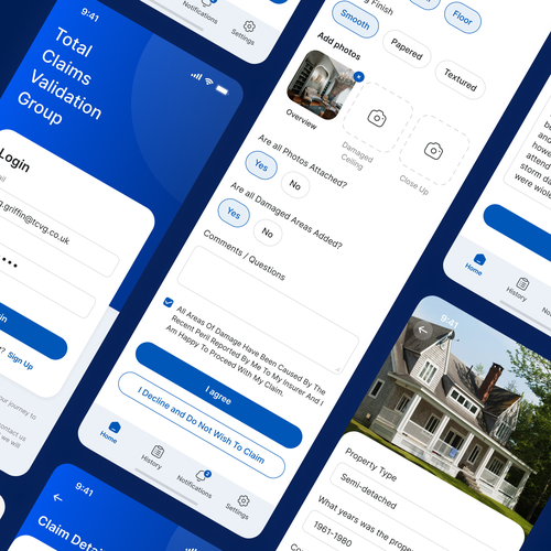 Clear design with the title 'Innovative Insurance Claims App'
