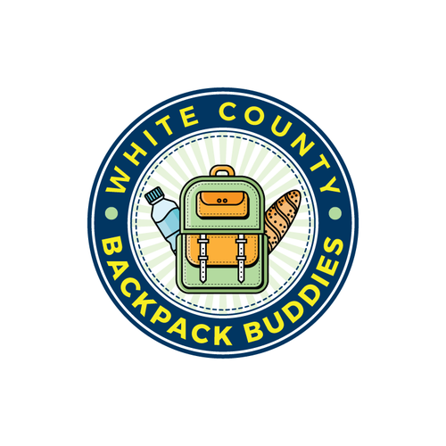 Backpack design with the title 'Logo design for White County Backpack Buddies'