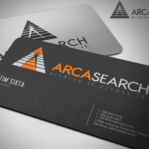 Education logo with the title 'Digital archiving firm ArcaSearch  logo'