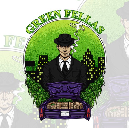 Mafia design with the title 'mafia of cannabis'