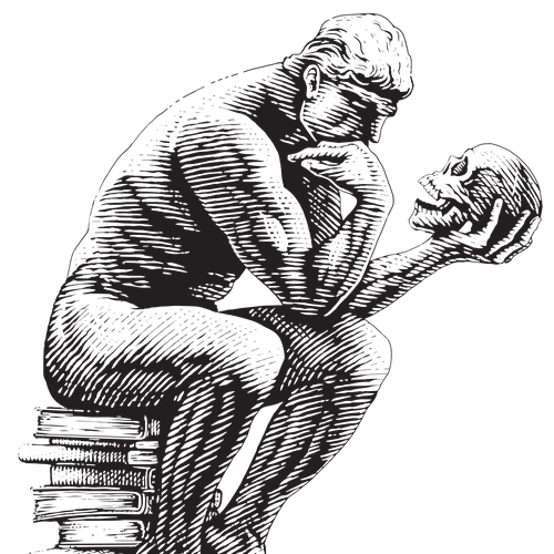 Vintage artwork with the title 'Rational Observer Illustration'