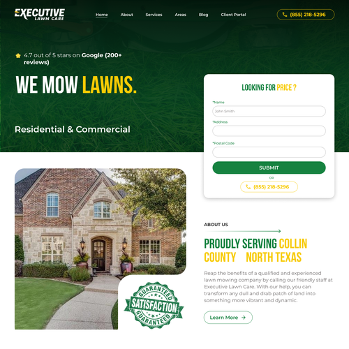 Agriculture website with the title 'Modern website '