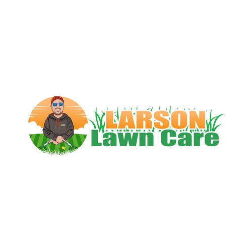 Lawn care logo with the title 'Logo'