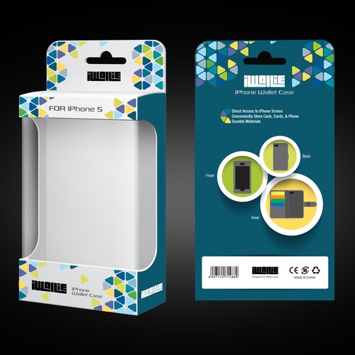 Professional packaging with the title 'New product packaging wanted for iWallie'