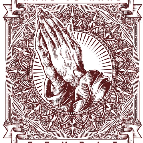 Hand t-shirt with the title 'Hand to Hand Combat'