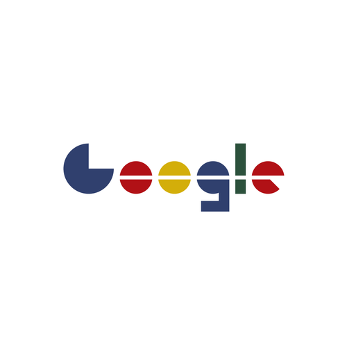 Bauhaus logo with the title 'Google logo in Bauhaus style'