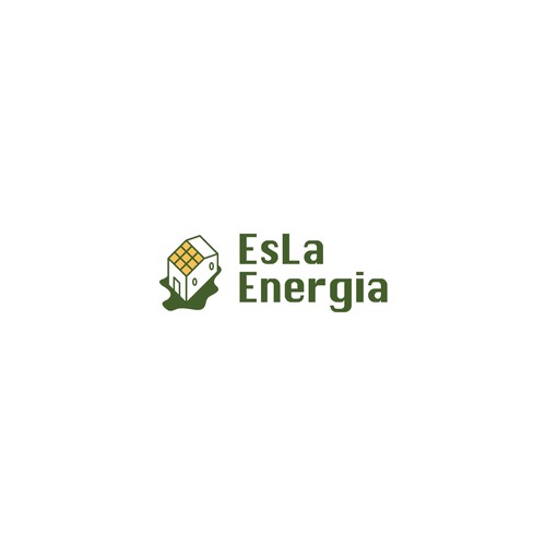 Solar panel design with the title 'Home Industry Logo concept for EsLa'