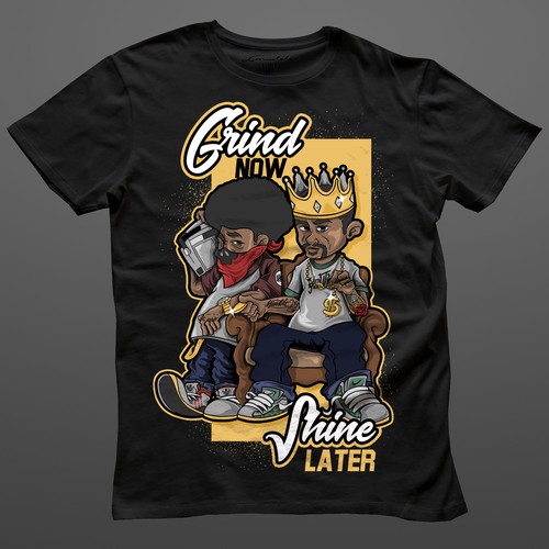Shine design with the title 'Grind Now - Rapper'