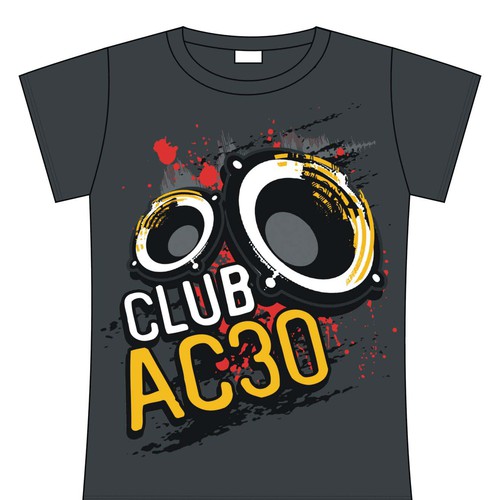 Bar t-shirt with the title 'Club AC30'