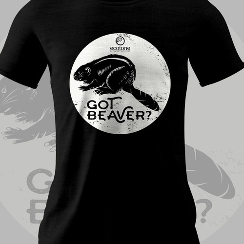 Environment t-shirt with the title 'Got Beaver for ecotone t-shirt'