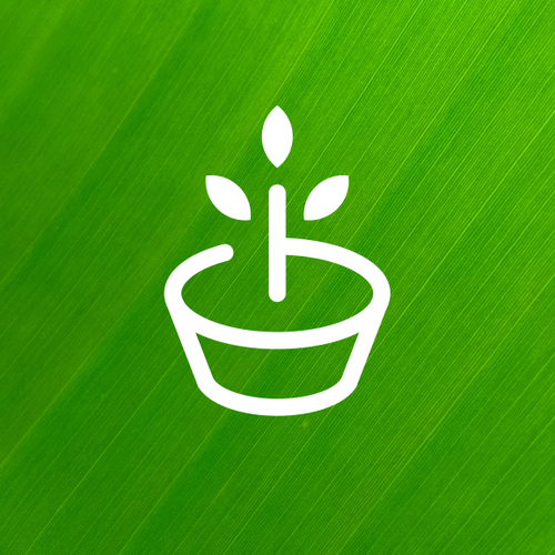 Landscape design with the title 'concept : pots flower + initials G'