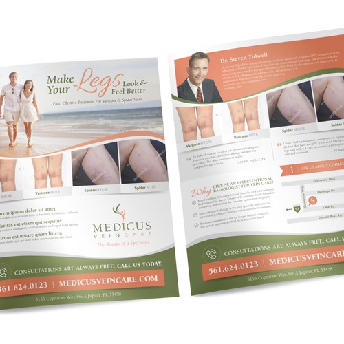 Curves design with the title 'Create a beautiful medical insert for Medicus'