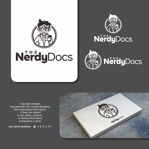 Nerd logo with the title 'fivestar logo of the nerdydoc'