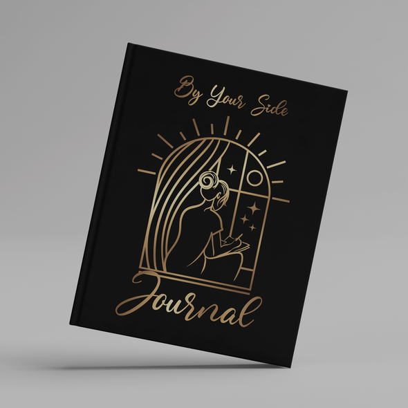 Female design with the title 'Journal Cover Design "By Your Side".'