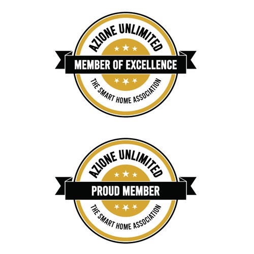 Cool shape logo with the title 'AZIONE UNLIMITED BADGE'