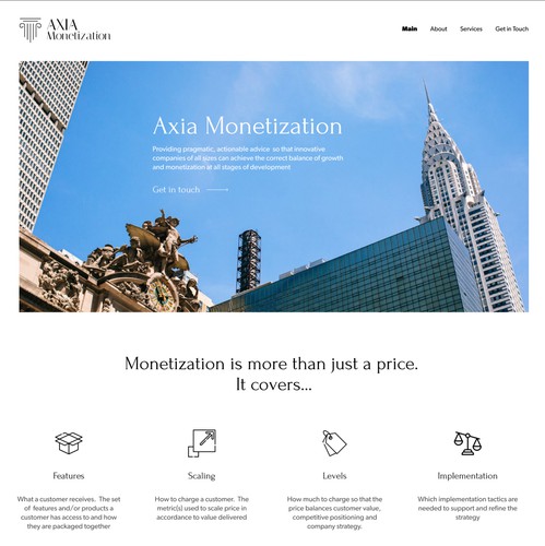 Company website with the title 'Webflow design and development'
