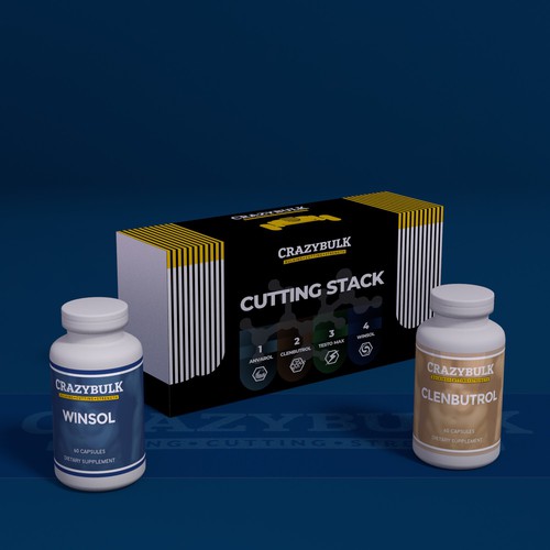 Pharmaceutical packaging with the title 'CUTTING STACK'