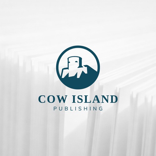 Publishing design with the title 'Cow Island Publishing'