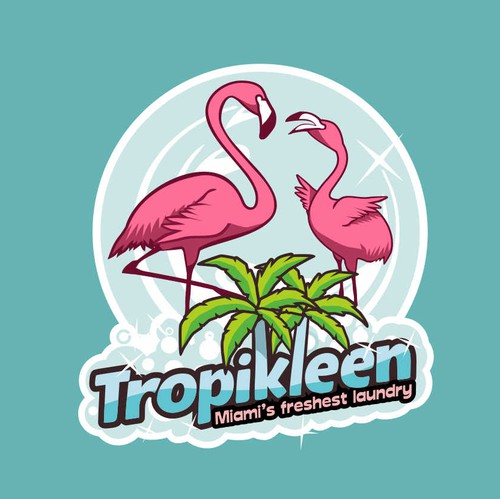 Dry cleaner logo with the title 'Laundry logo'